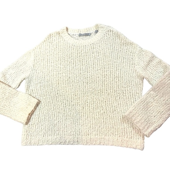 Vince Merino Wool Nubby Knit Sweater in Milk Sz L - Picture 4 of 10